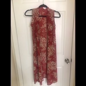 LuLaRoe sleeveless floral kimono size xs